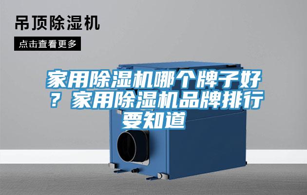 家用除濕機哪個牌子好？家用除濕機品牌排行要知道