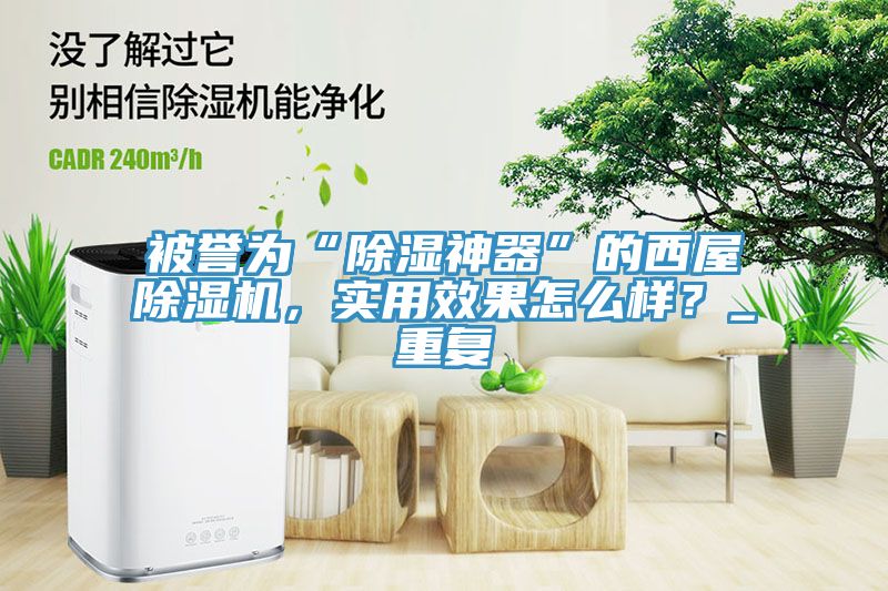 被譽為“除濕神器”的西屋除濕機，實用效果怎么樣？_重復