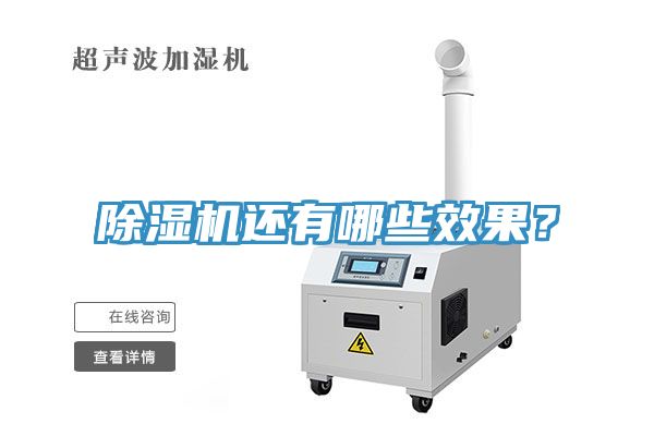 除濕機還有哪些效果？